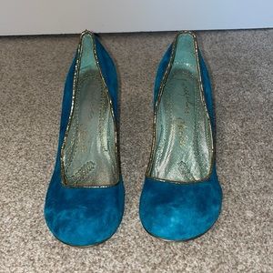 Irregular Choice Teal suede heels
